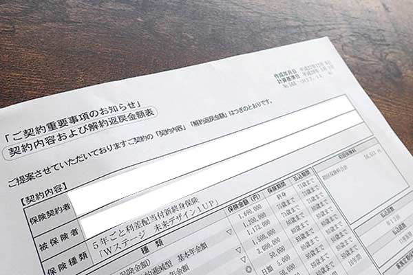 解約返戻金額表